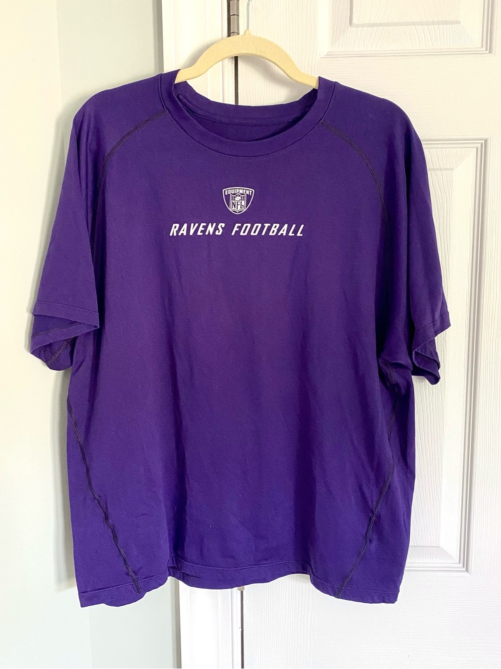 Reebok Purple Ravens Football Short-Sleeve Tee